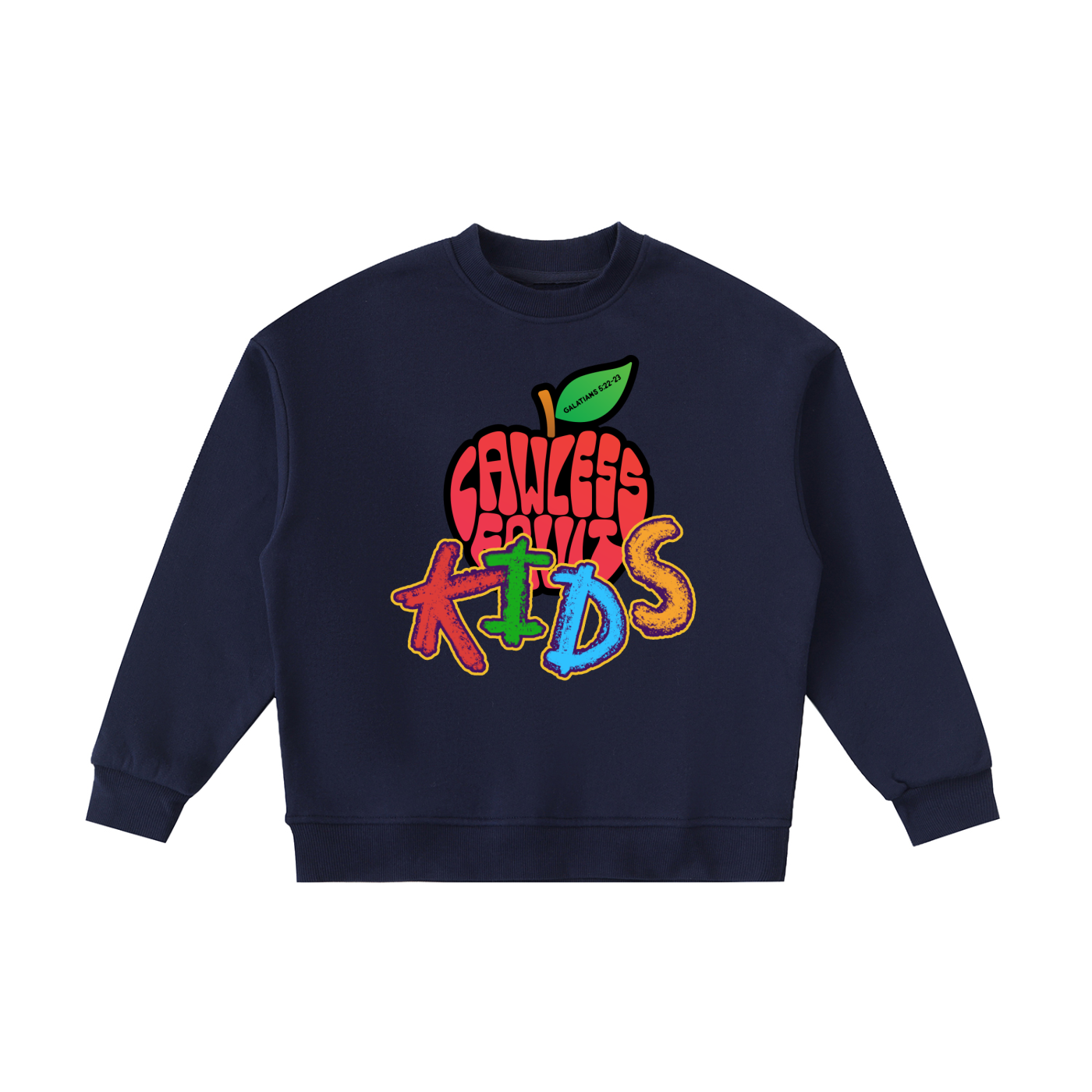 Lawless Fruit BIG FACE Kids' Crewneck Sweatshirt