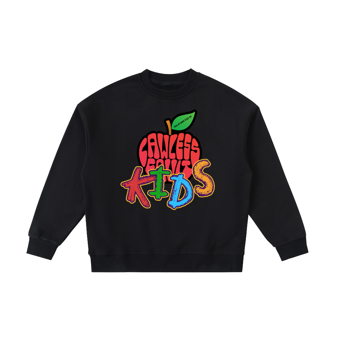 Lawless Fruit BIG FACE Kids' Crewneck Sweatshirt